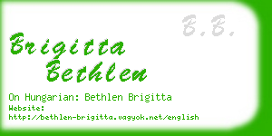 brigitta bethlen business card